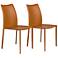 Dalia Cognac Stacking Side Chairs Set of 2