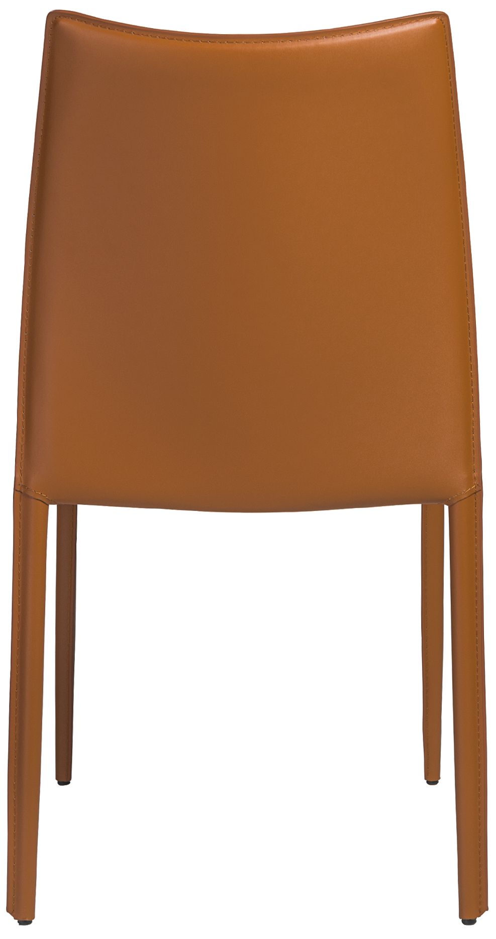 Dalia Cognac Stacking Side Chairs Set of 2 in scene