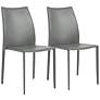 Dalia Gray Stacking Side Chairs Set of 2 in scene