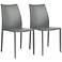 Dalia Gray Stacking Side Chairs Set of 2