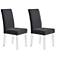 Dalia Set of 2 Dining Chairs in Black Velvet and Acrylic Finish