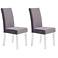 Dalia Set of 2 Dining Chairs in Gray Velvet and Acrylic Finish