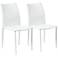 Dalia White Stacking Side Chairs Set of 2