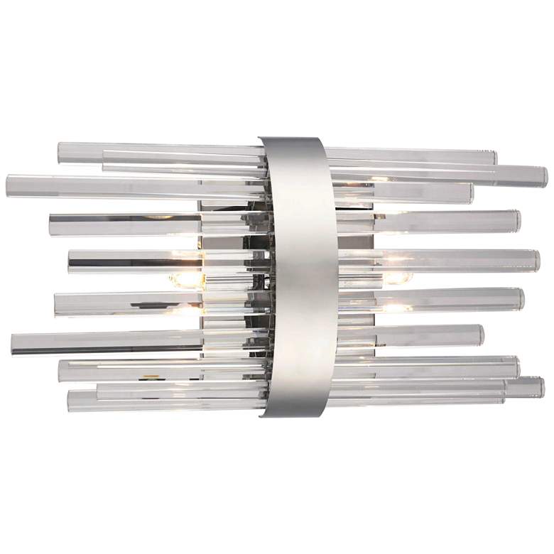 Image 2 Dallas 14" High Chrome Wall Sconce more views