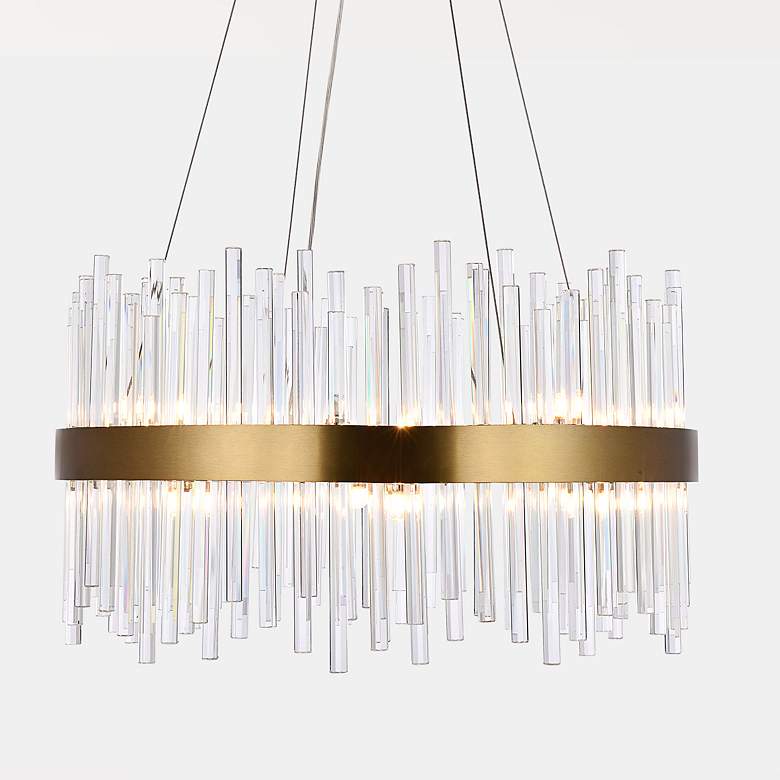 Image 2 Dallas 25" Wide Gold Crystal 16-Light Chandelier