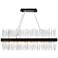 Dallas 36" Wide Black Crystal 20-Light Linear Chandelier
