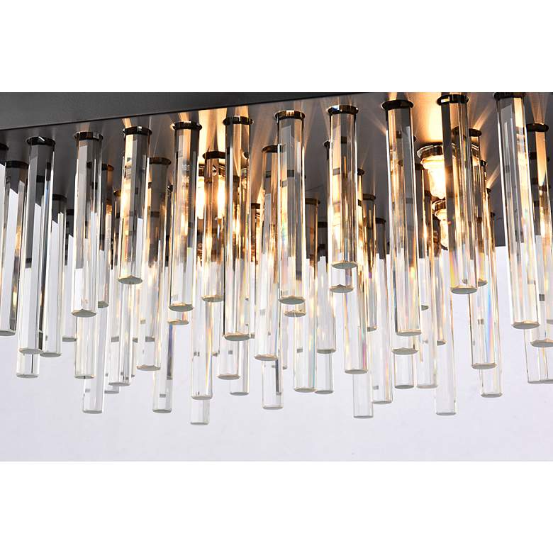 Image 5 Dallas 36" Wide Black Crystal 20-Light Linear Chandelier more views