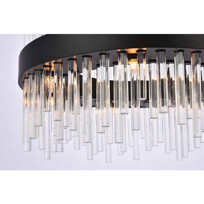 Image 5 Dallas 20" Round Crystal Pendant In Black more views