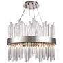 Dallas 20" Wide Chrome and Crystal Chandelier
