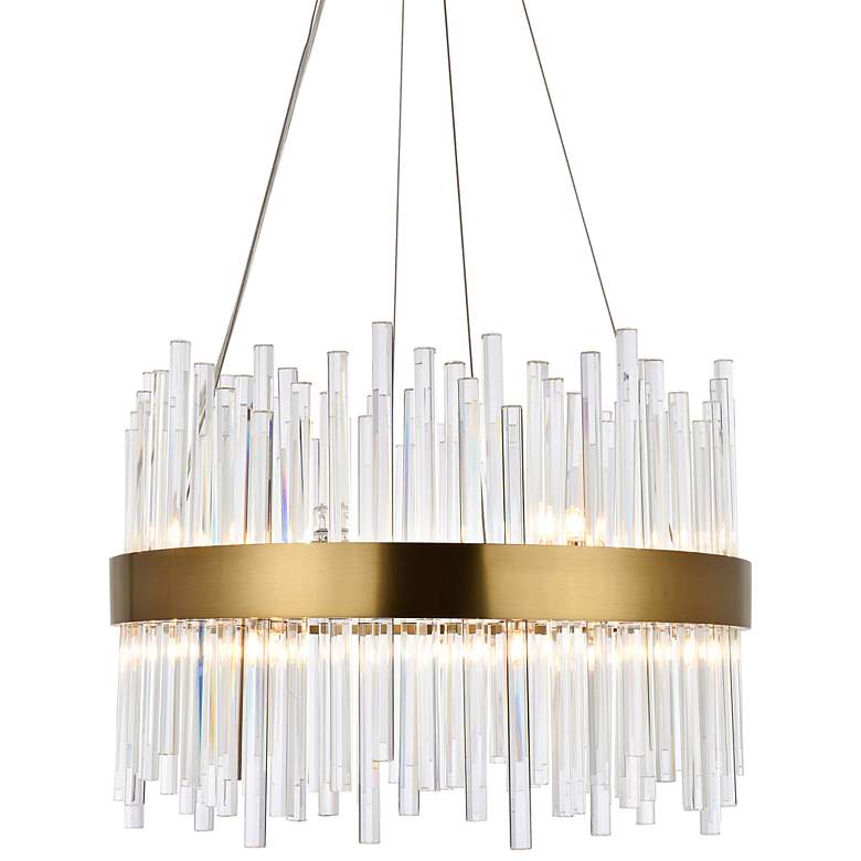 Image 3 Dallas 20" Wide Gold and Crystal Pendant Light