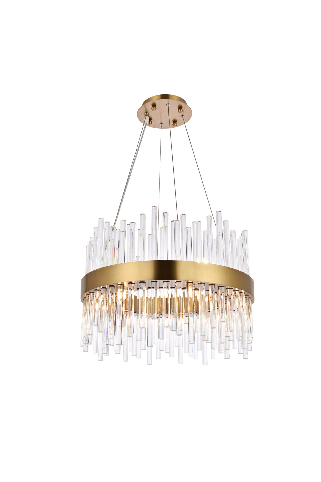 Dallas 20" Wide Gold and Crystal Pendant Light in scene