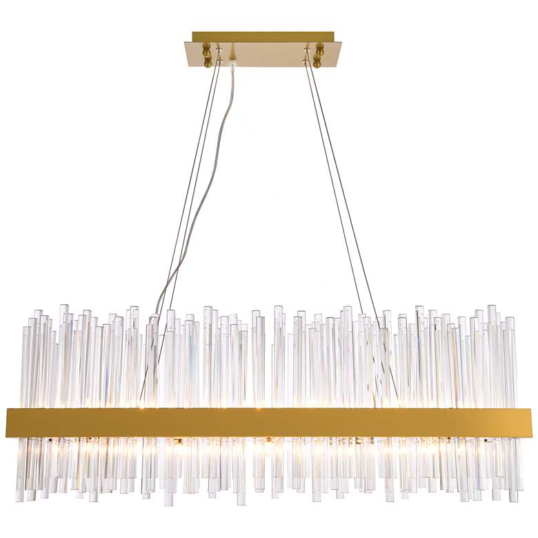 Image 1 Dallas 20 Lt Gold Chandelier Clear