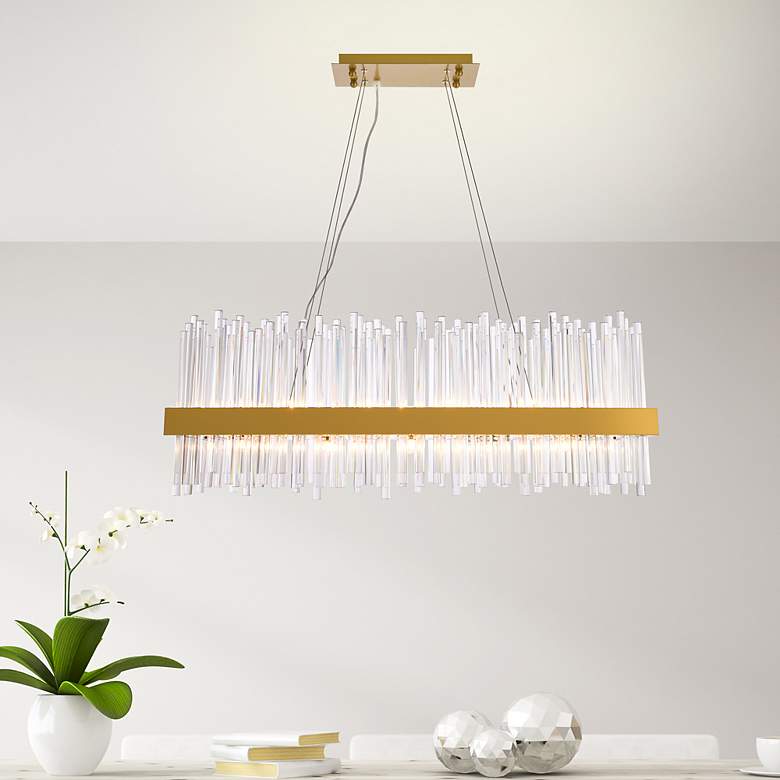 Image 1 Dallas 20 Lt Gold Chandelier Clear