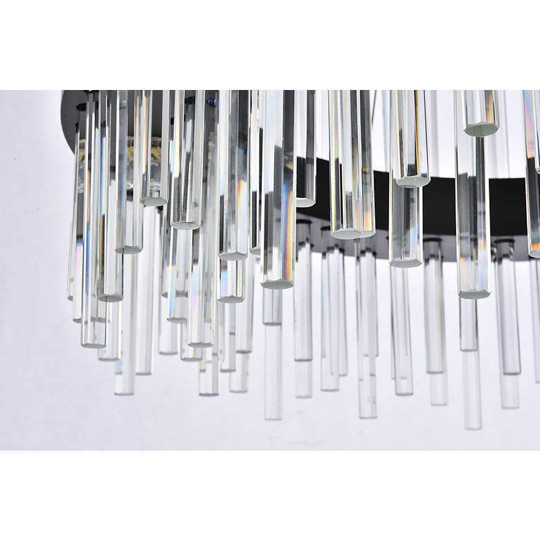 Image 5 Dallas 25" Round Crystal Pendant In Black more views