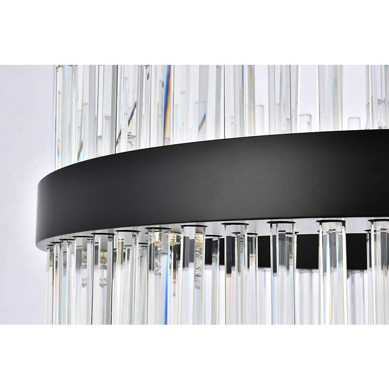 Image 7 Dallas 25" Round Crystal Pendant In Black more views