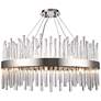 Dallas 32" Wide Chrome and Crystal Modern Chandelier