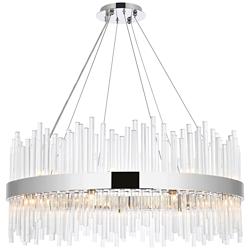 Dallas 36" Round Crystal Pendant
