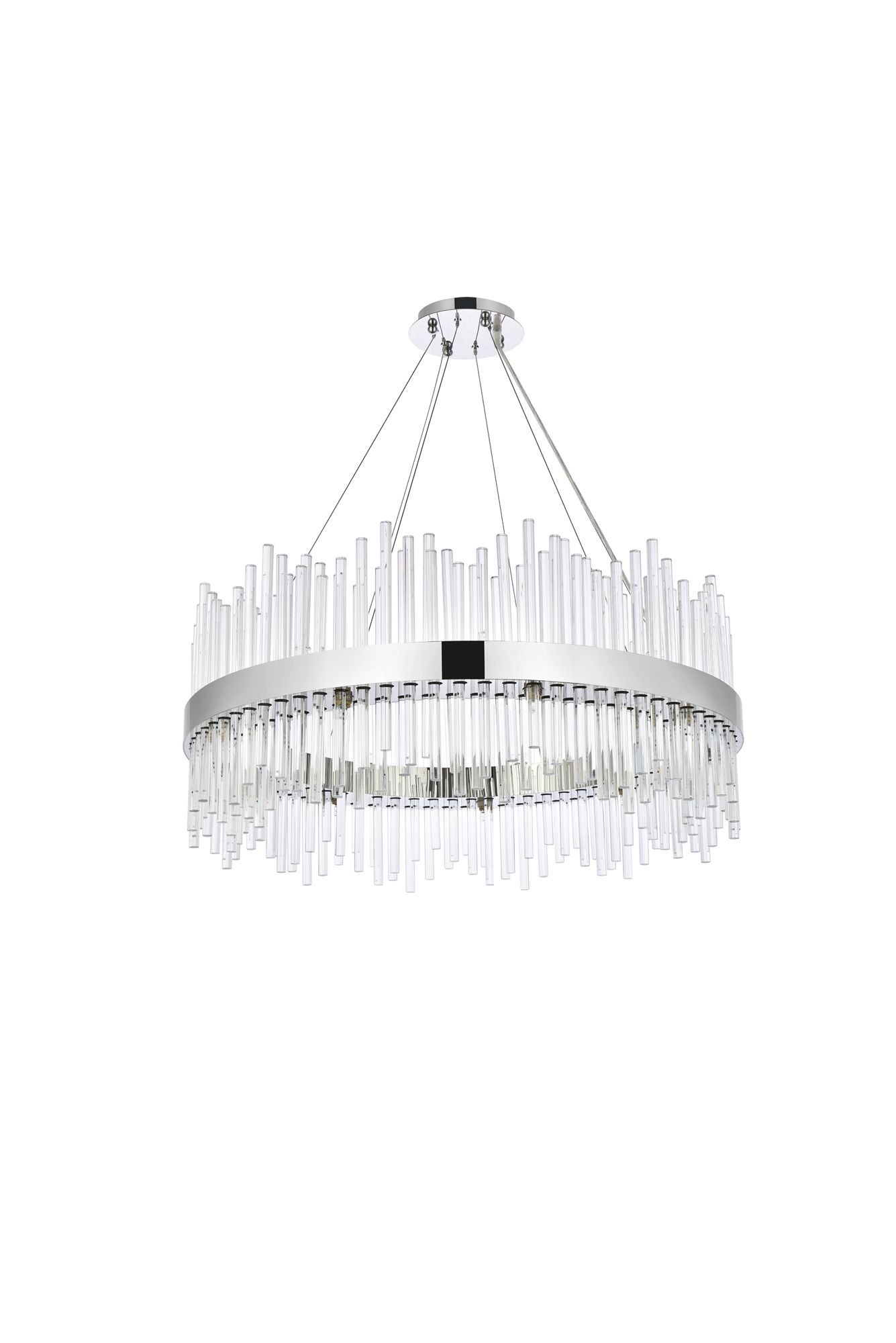 Dallas 36" Round Crystal Pendant