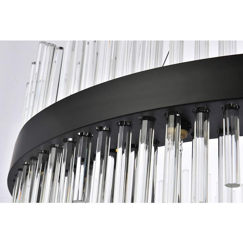 Image 6 Dallas 36" Wide Black Round Pendant Light more views