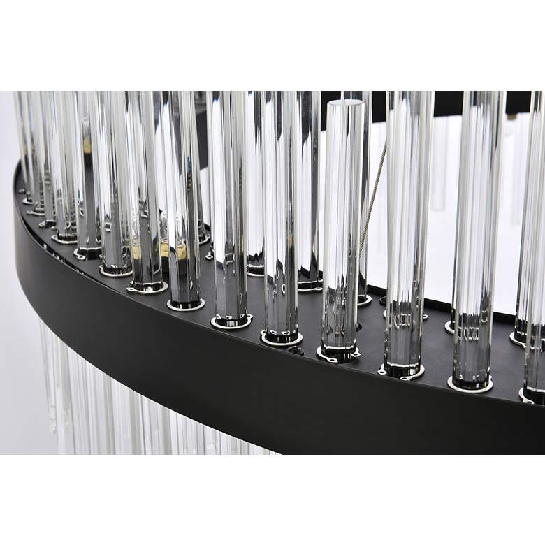 Image 7 Dallas 36" Wide Black Round Pendant Light more views