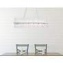 4_Dallas 42" Wide Chrome Crystal 24-Light Rectangular Pendant more views