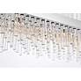 6_Dallas 42" Wide Chrome Crystal 24-Light Rectangular Pendant more views