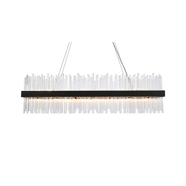 Image 4 Dallas 48" Rectangle Crystal Pendant In Black more views