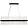 Dallas 48" Wide Black Crystal Rectangular 24-Light Pendant