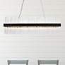 1_Dallas 48" Wide Black Crystal Rectangular 24-Light Pendant