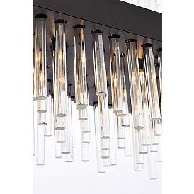 Image5 of Dallas 48" Wide Black Crystal Rectangular 24-Light Pendant more views