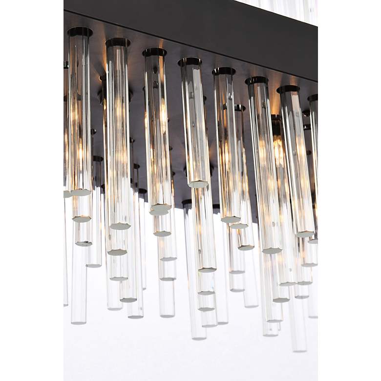 Image 5 Dallas 48" Wide Black Crystal Rectangular 24-Light Pendant more views