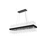 Dallas 48" Wide Black Crystal Rectangular 24-Light Pendant