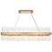 Dallas 48"W Satin Gold Crystal Rectangular 24-Light Pendant