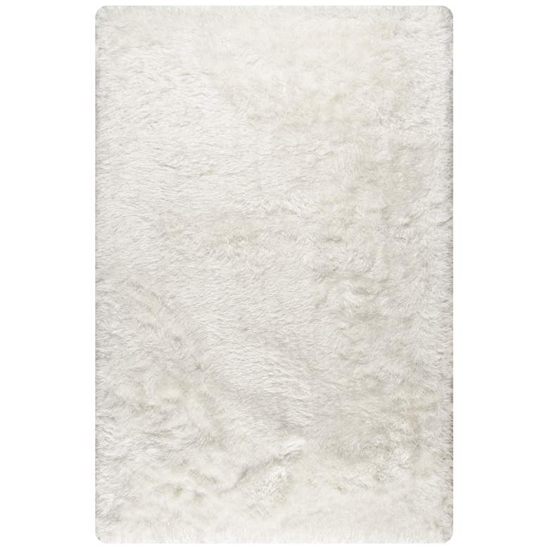 Image 1 Dallas DAL 5'x7'7" White Shag Area Rug