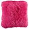 Dallas Fuchsia Pink 20" Square Decorative Shag Pillow