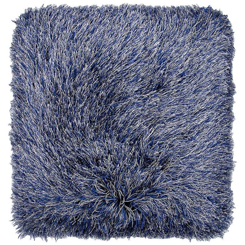 Image 1 Dallas Gray-Blue 20" Square Decorative Shag Pillow