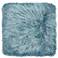 Dallas Gray-Turquoise 20" Square Decorative Shag Pillow