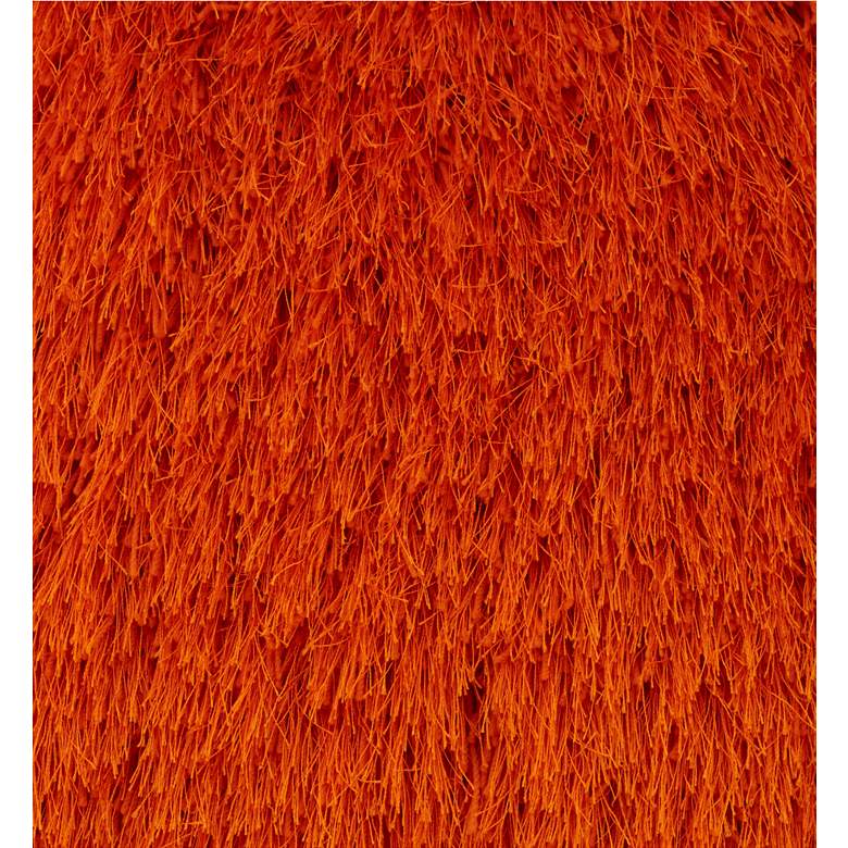 Image 4 Dallas Orange 20 inch Square Decorative Shag Pillow more views
