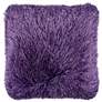Dallas Purple 20" Square Decorative Shag Pillow
