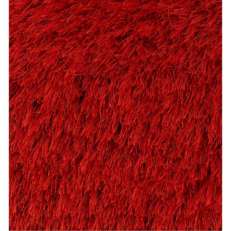 Image 4 Dallas Red 20 inch Square Decorative Shag Pillow more views