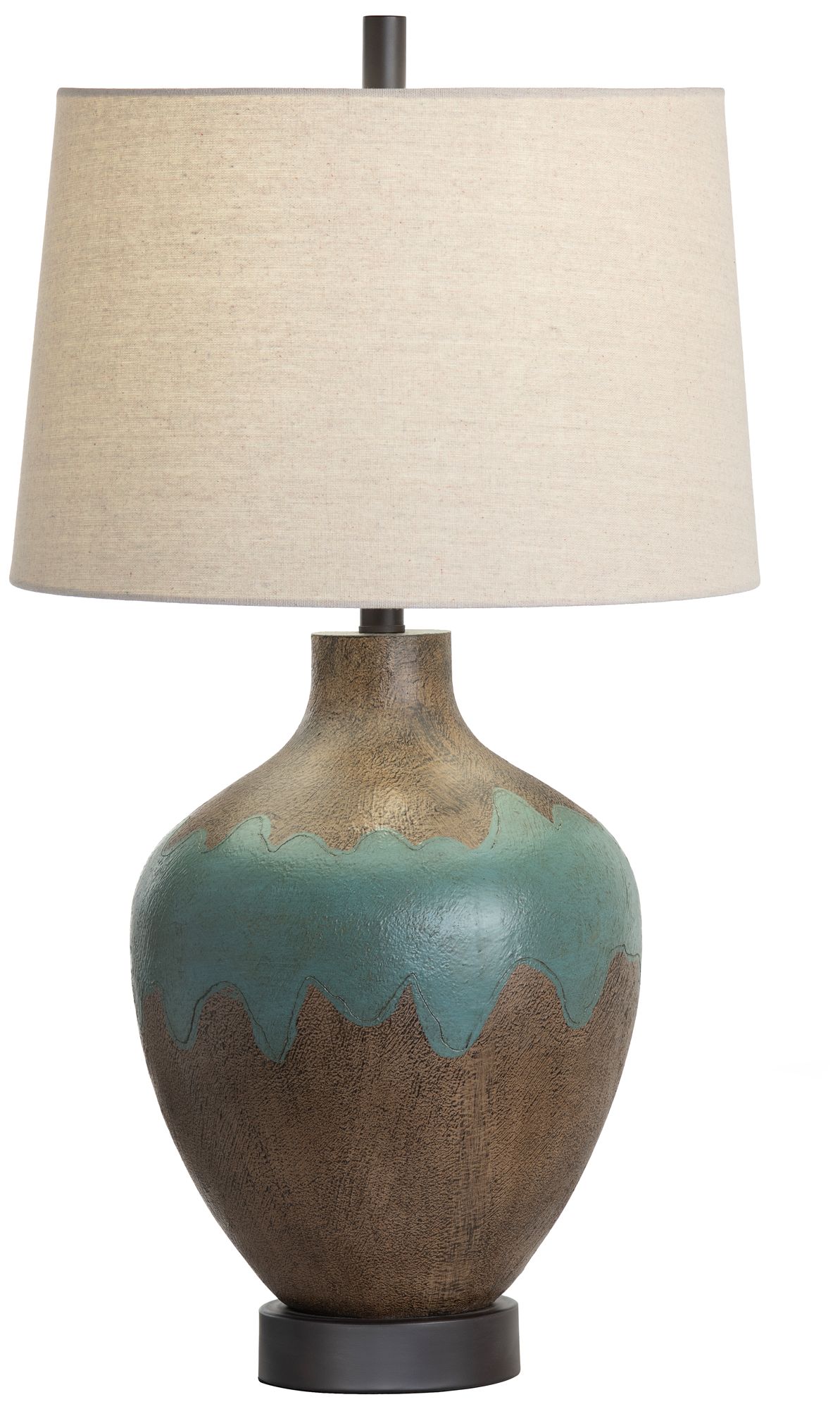 Image 5 Dallas Saddle Tan Faux Leather Table Lamp more views
