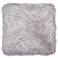 Dallas Silver 20" Square Decorative Shag Pillow