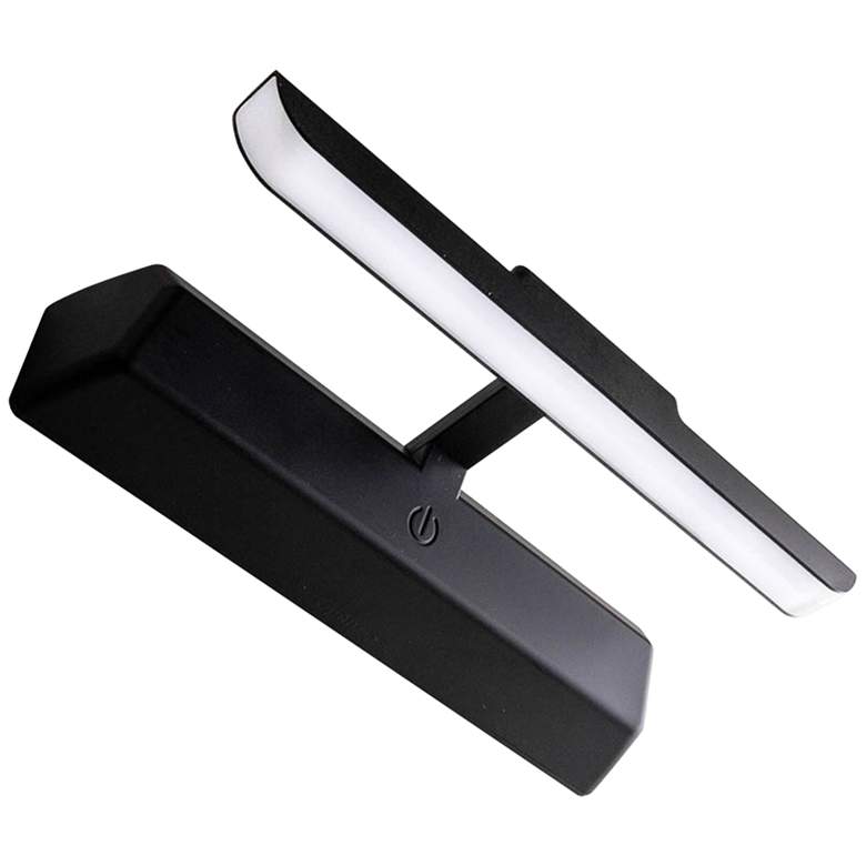Image 1 Dallie 8" Wide Black LED Battery Operated Picture Light