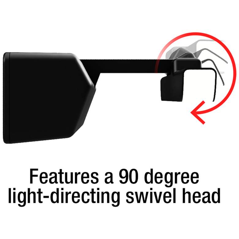 Image 5 Dallie 8" Wide Black LED Battery Operated Picture Light more views