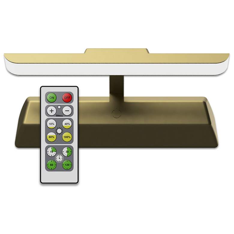Image 4 Dallie 8" Wide Gold LED Battery Operated Picture Light more views