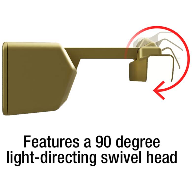 Image 5 Dallie 8" Wide Gold LED Battery Operated Picture Light more views