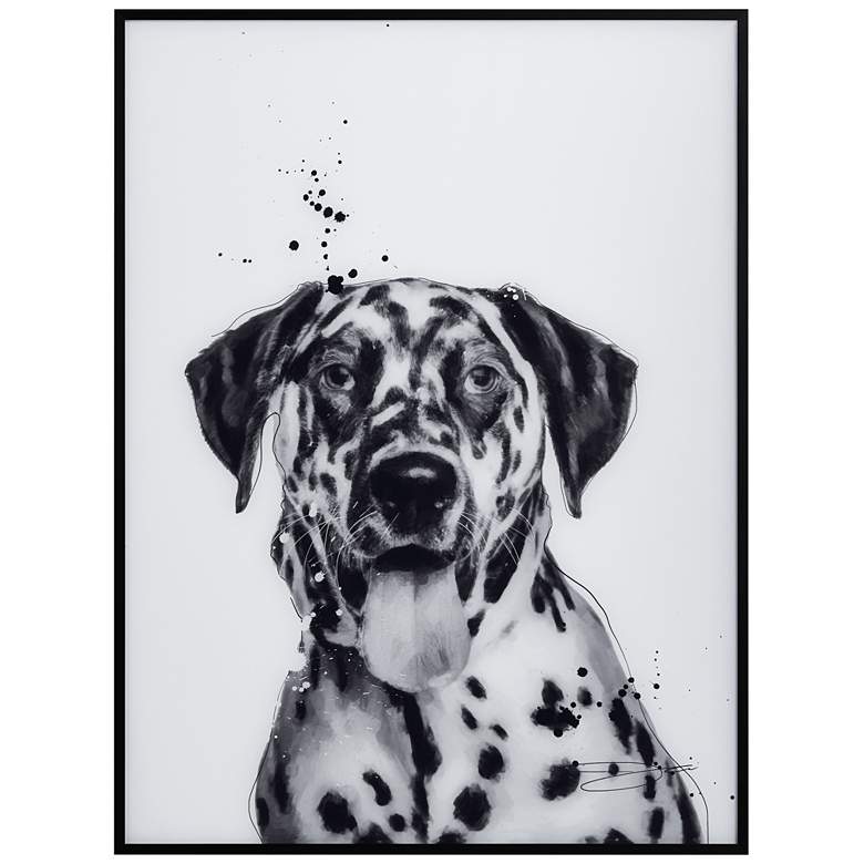 Image 2 Dalmatian 24"x18" Rectangular Printed Glass Framed Wall Art