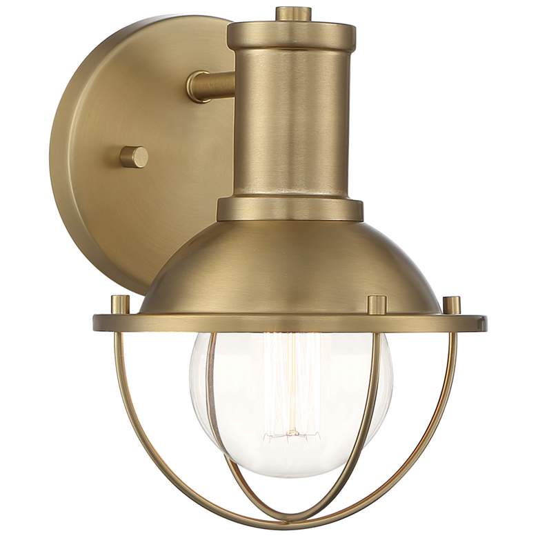 Image 2 Dalton 1 Light Brushed Gold Wall Sconce
