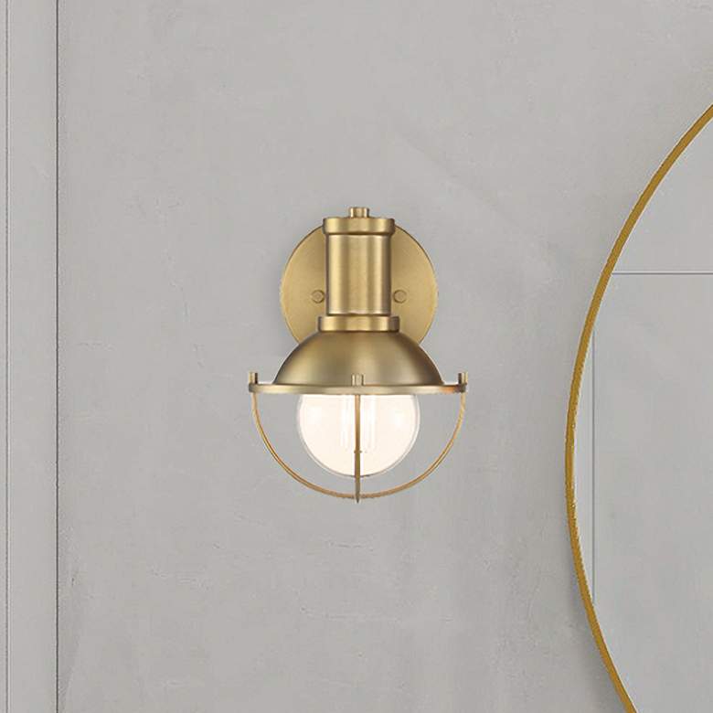 Image 1 Dalton 1 Light Brushed Gold Wall Sconce