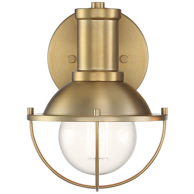 Image 3 Dalton 1 Light Brushed Gold Wall Sconce more views